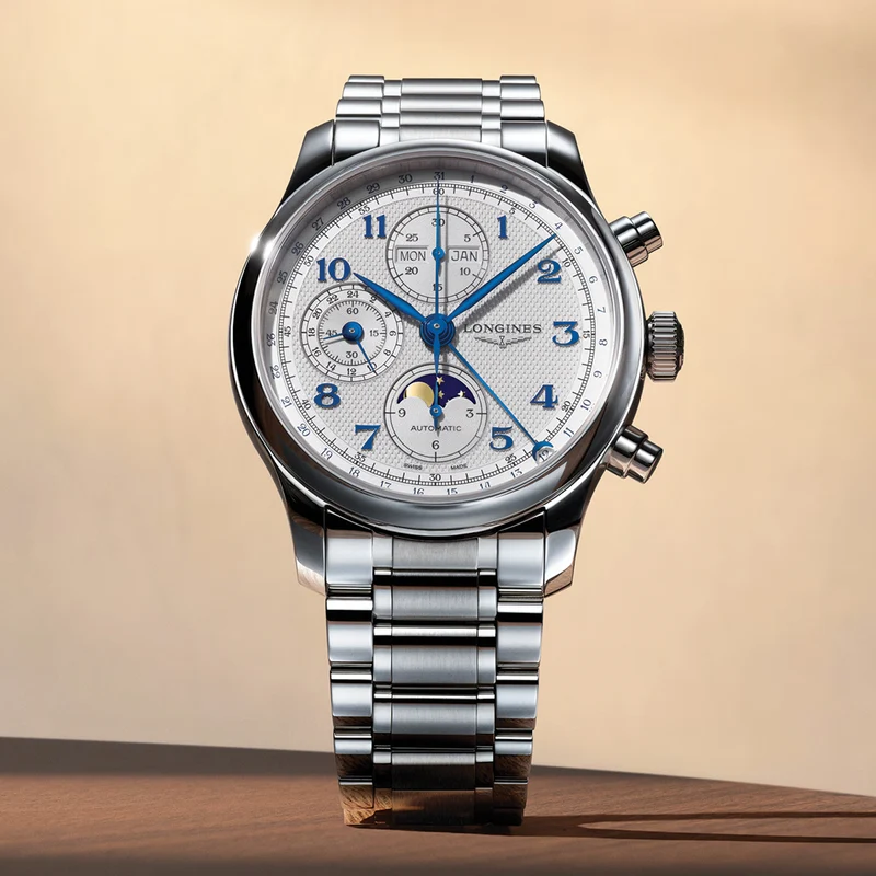 Master Collection Chrono Moonphase 41mm - Silver on Bracelet