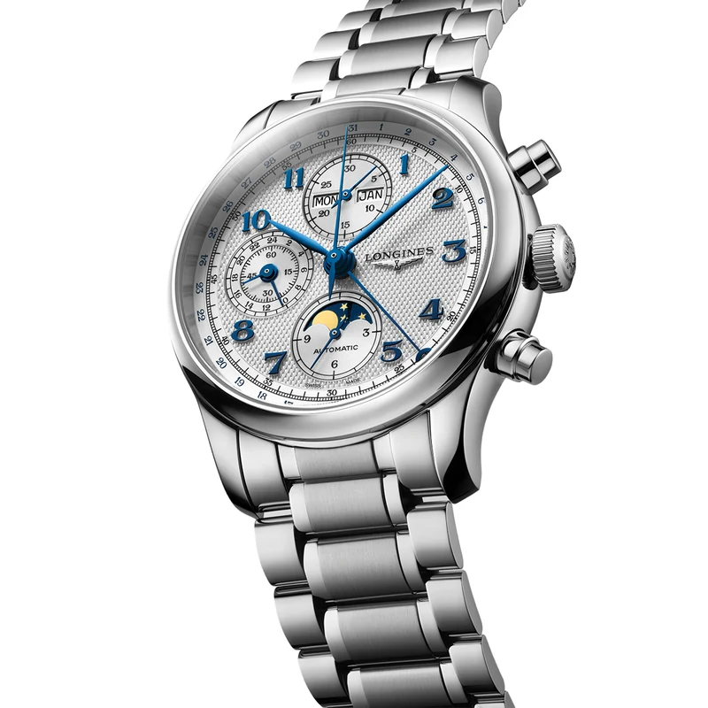 Master Collection Chrono Moonphase 41mm - Silver on Bracelet