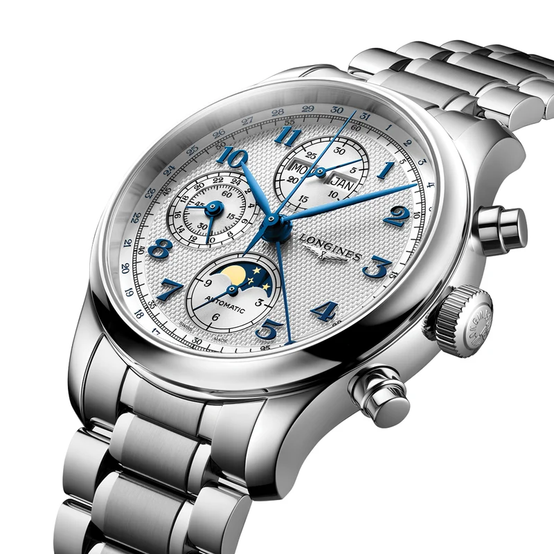 Master Collection Chrono Moonphase 41mm - Silver on Bracelet
