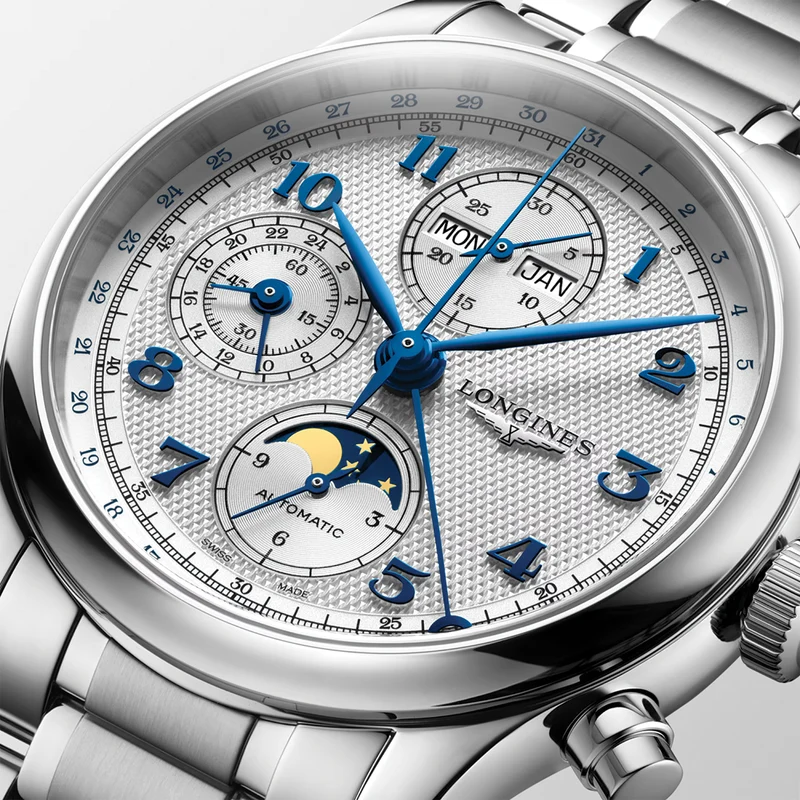 Master Collection Chrono Moonphase 41mm - Silver on Bracelet