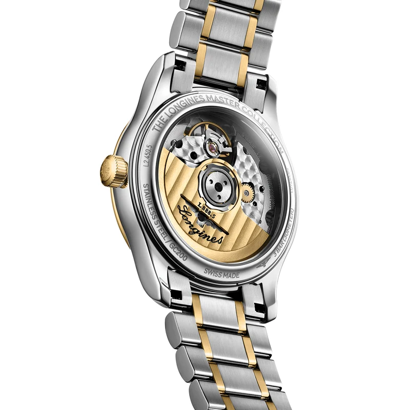 Master Collection 2N Yellow Gold Tow-Tone 34mm - White, Mother-of-Pearl, Diamond-Set on Bracelet