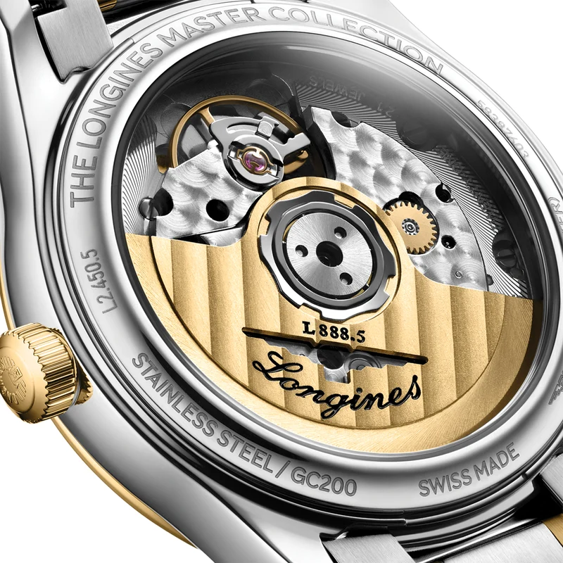 Master Collection 2N Yellow Gold Tow-Tone 34mm - White, Mother-of-Pearl, Diamond-Set on Bracelet