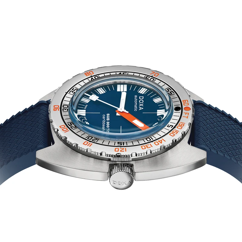 SUB 300 Ti5 42.5mm - Blue on Rubber Strap