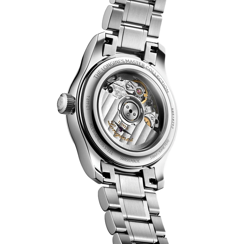 Master Collection 30mm - Frosted Blue, Diamond-Set on Bracelet