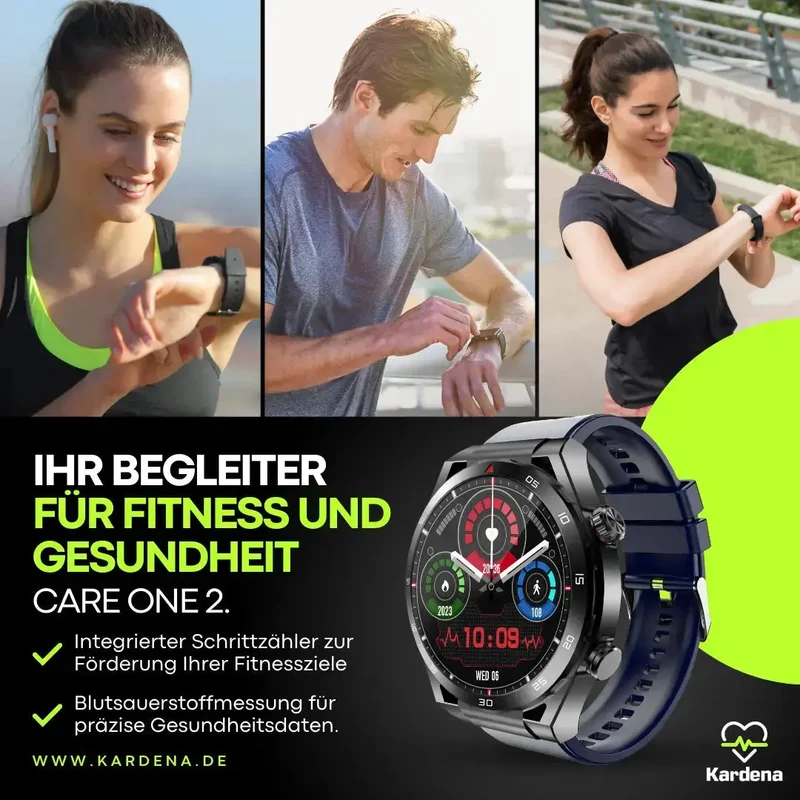 Kardena CARE One 2 - 2025 Premium Smartwatch mit KI Assistenz