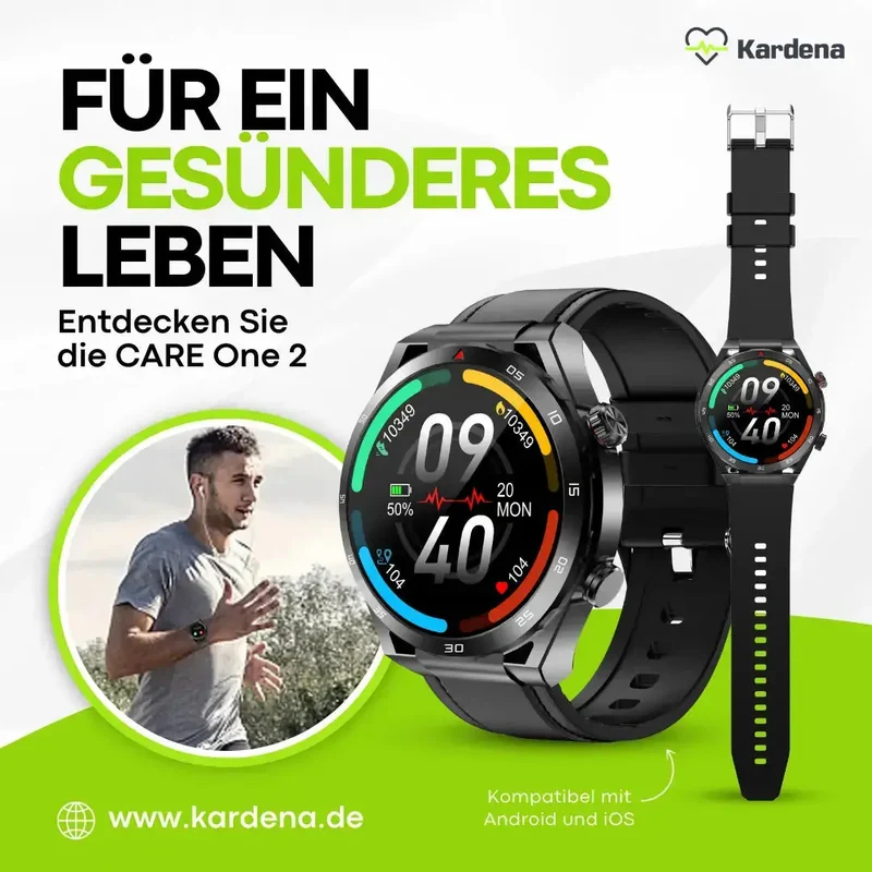 Kardena CARE One 2 - 2025 Premium Smartwatch mit KI Assistenz