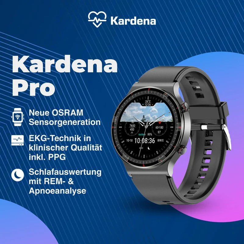 Kardena CARE Pro 2- Smartwatch mit Schlafapnoe-Erkennung