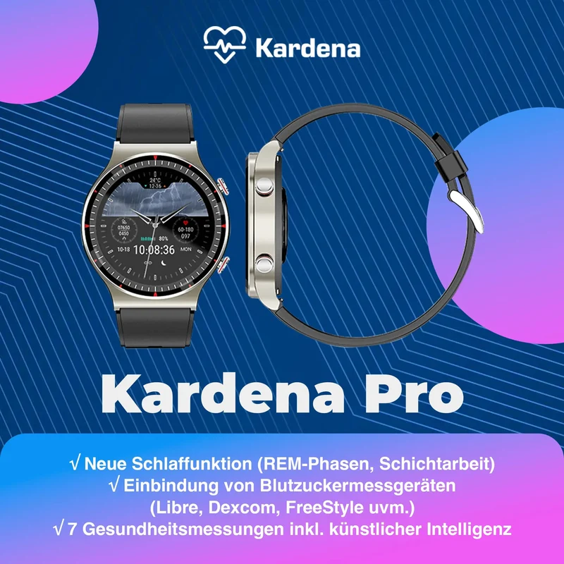 Kardena CARE Pro 2- Smartwatch mit Schlafapnoe-Erkennung