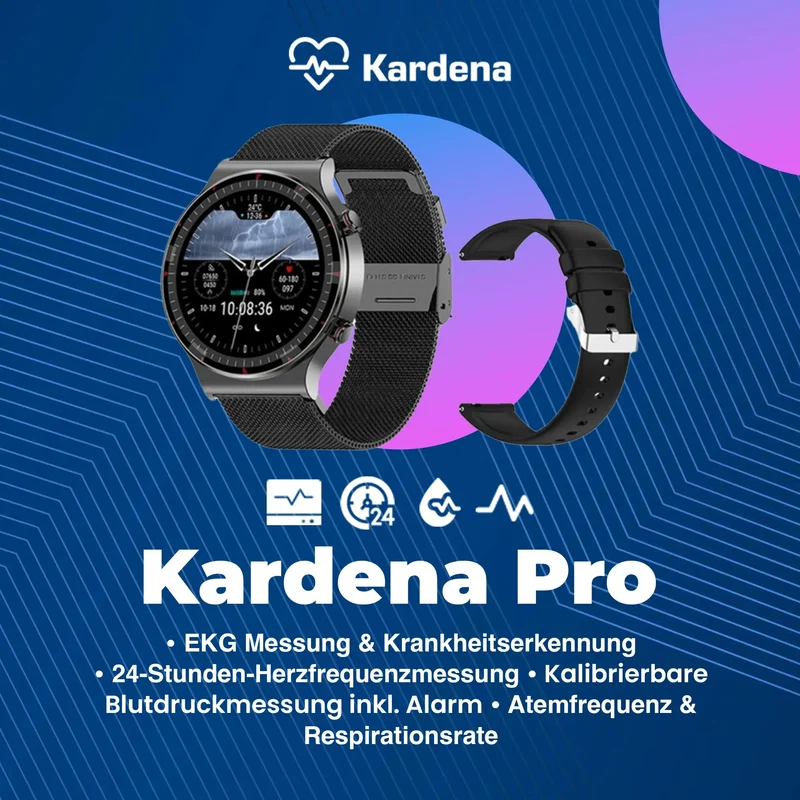Kardena CARE Pro 2- Smartwatch mit Schlafapnoe-Erkennung
