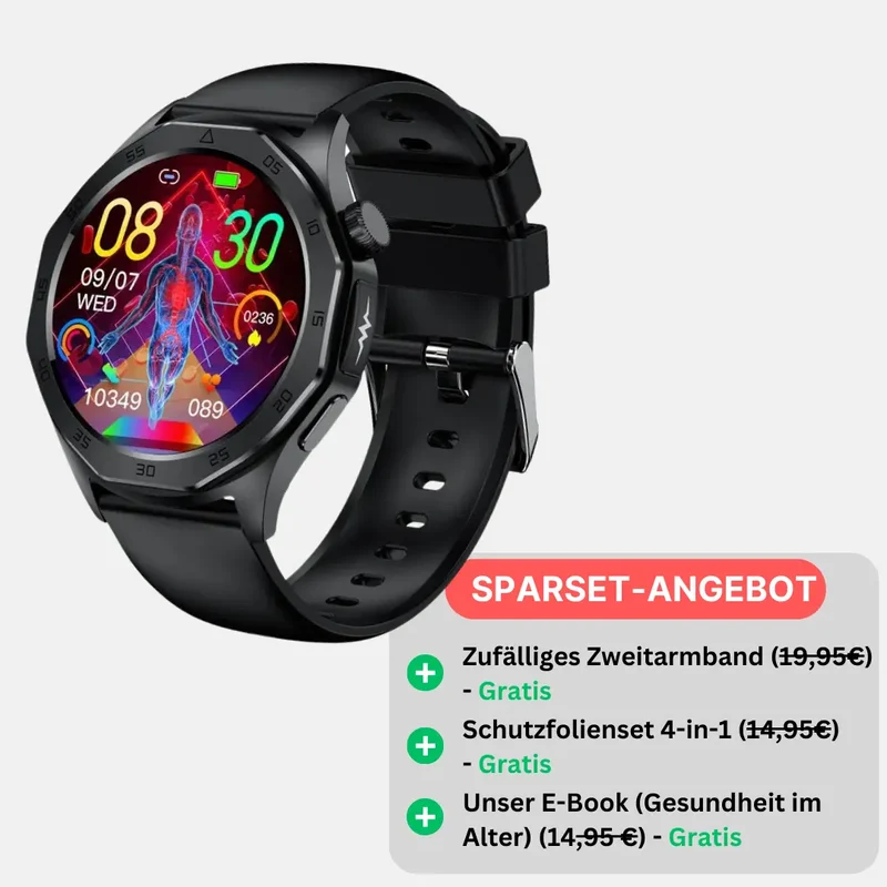 Kardena® CARE Pro 4 mit SOS-Funktion & Blutanalyse (Sparset)