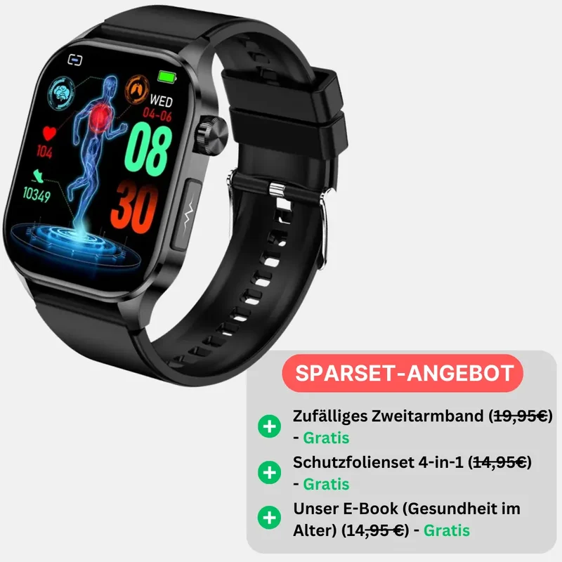 Kardena® CARE Pro 4 mit SOS-Funktion & Blutanalyse (Sparset)
