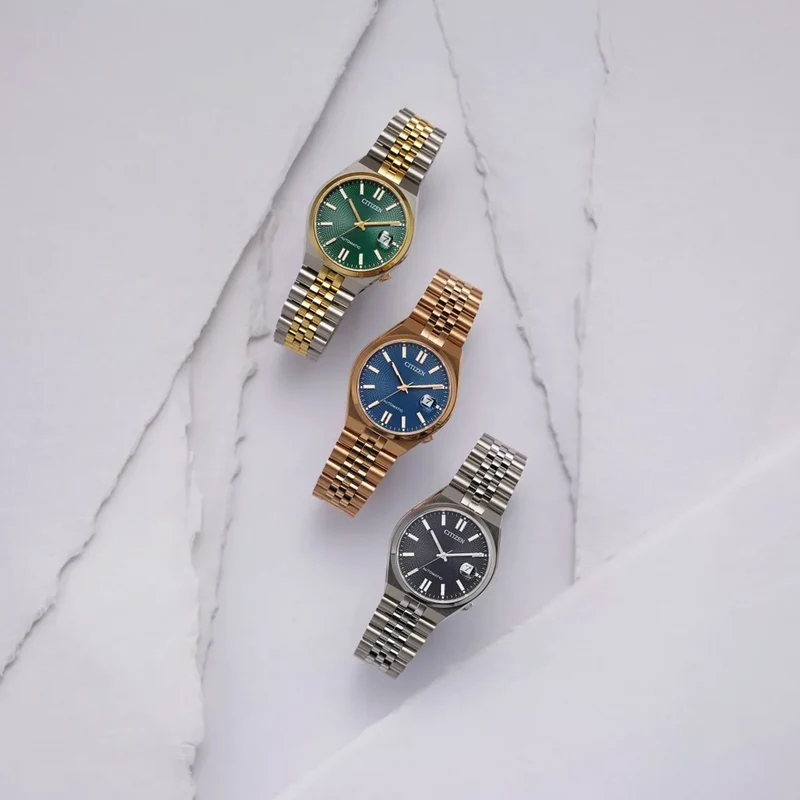 Tsuyosa 60 Automatic Two-Tone 40mm - Green on Bracelet