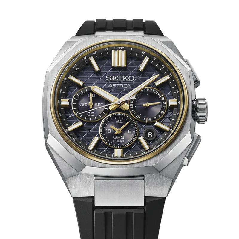 HAB003 Astron 43.4mm - Black on Rubber Strap