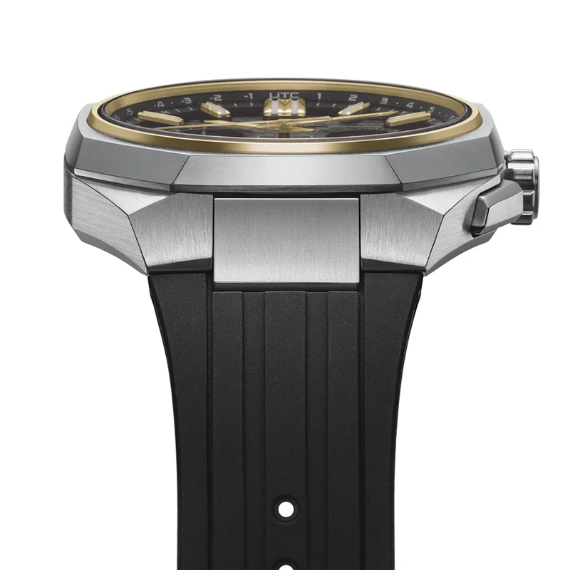 HAB003 Astron 43.4mm - Black on Rubber Strap