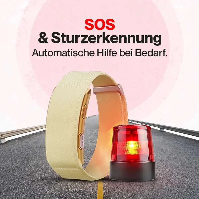 Kardena CARE Vital 2 – Gesundheitsarmband mit SOS-Funktion, Sturzerkennung & sanfter Gesundheitsüberwachung