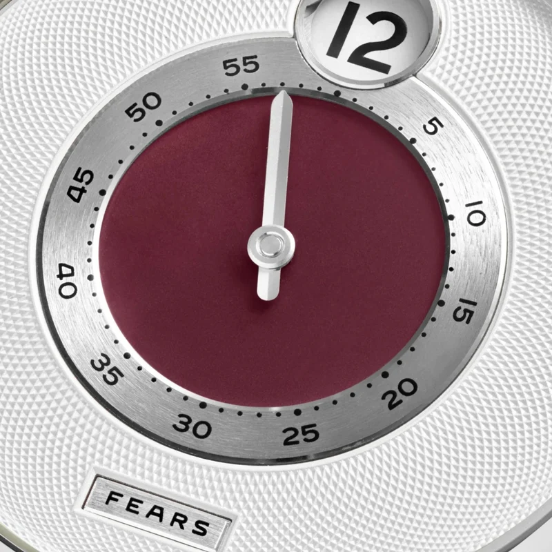 Brunswick Jump Hour "Barleycorn Plum" 40.5mm - Silver-White on Bracelet
