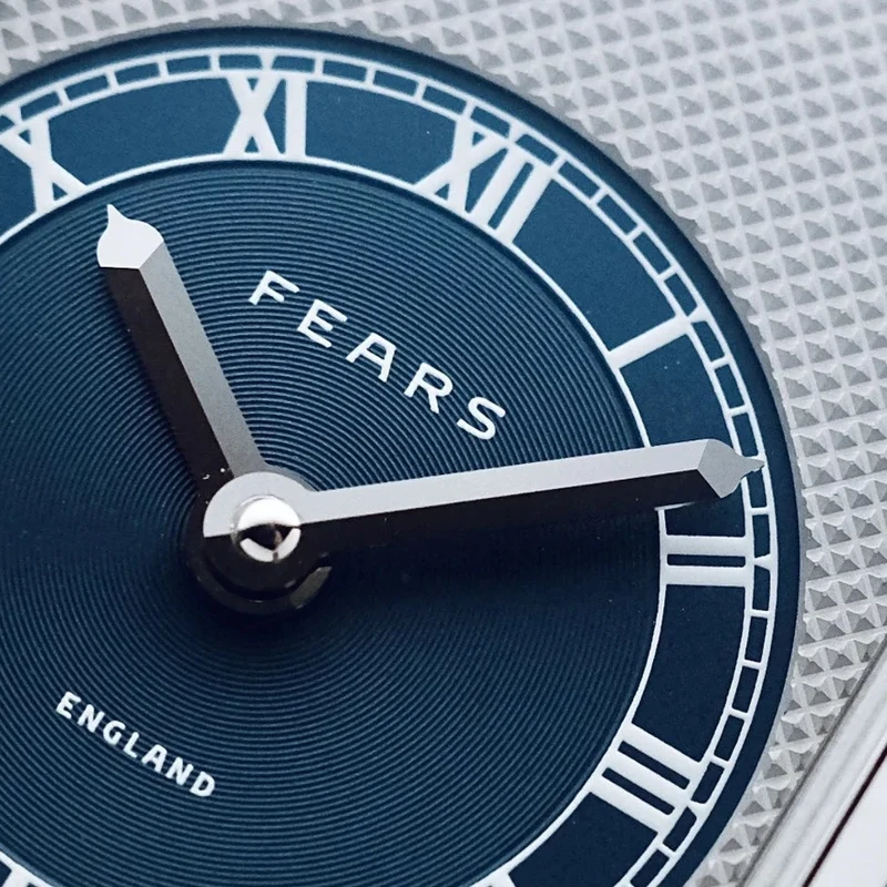 Arnos "Pewter Blue" 40mm - Blue on Rubber Strap w/ Additional Leather Strap