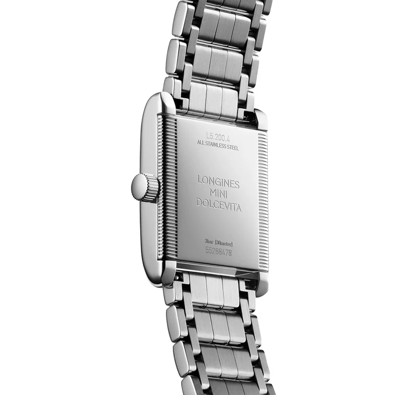 Mini DolceVita Quartz 29mm - Snow-Set, White, Mother-of-Pearl on Bracelet