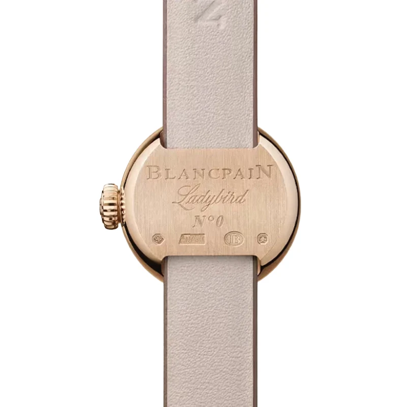 Ladybird Lady B Red Gold 19mm - Opaline on Taupe Leather Strap