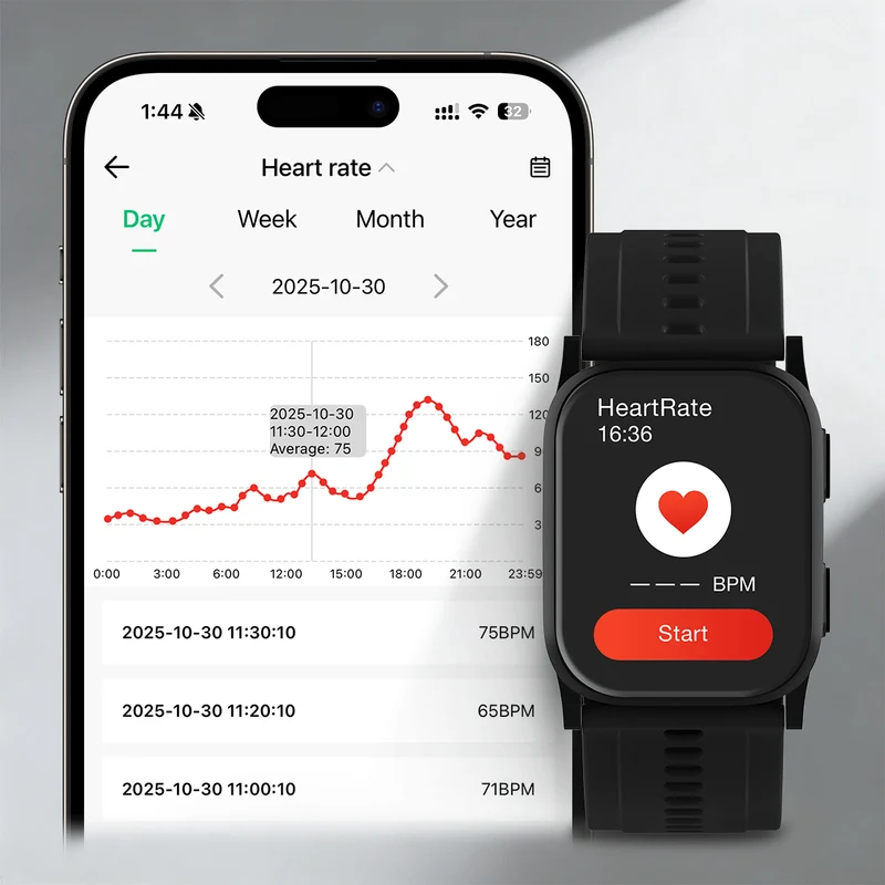 Intelligente Blutdruckuhr mit Micro Aircuff