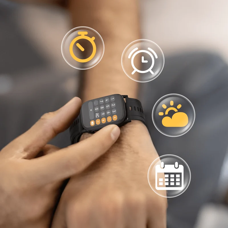 Intelligente Blutdruckuhr mit Micro Aircuff