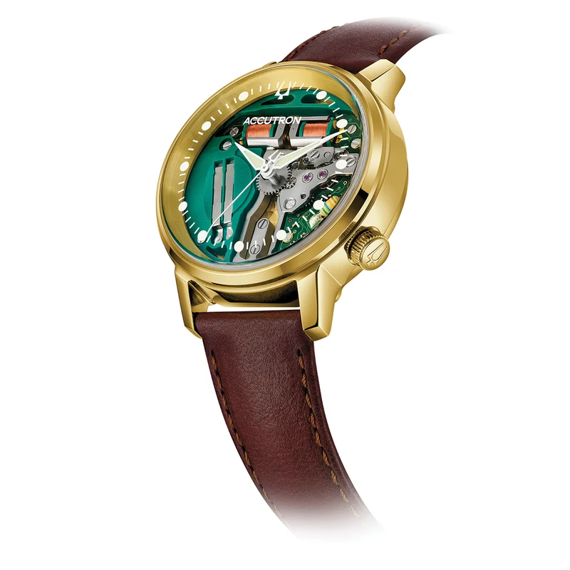 Spaceview 314 Limited Edition 37mm - Multicolored, Gold-Tone Accents on Leather Strap