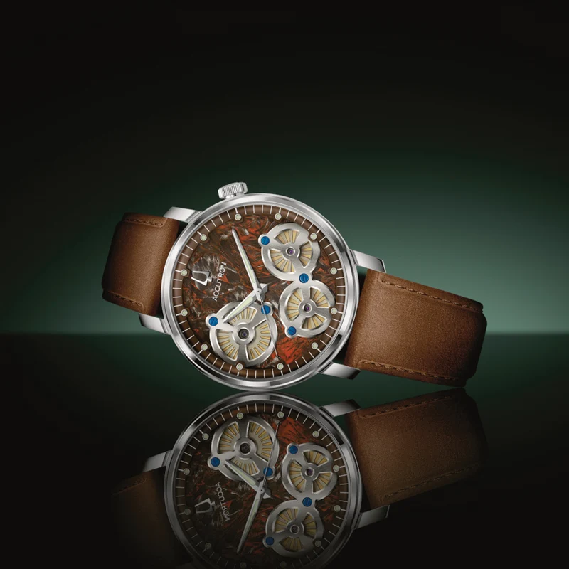 Spaceview Evolution 43.5mm - Brown on Leather Strap