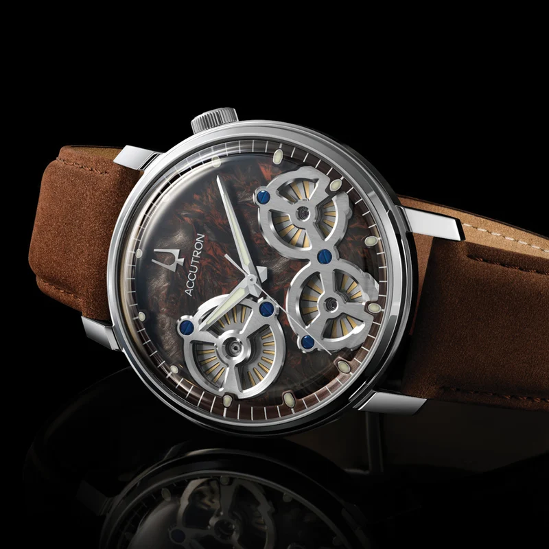 Spaceview Evolution 43.5mm - Brown on Leather Strap