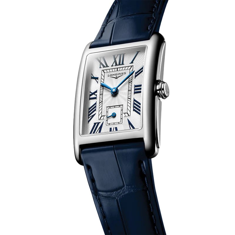 DolceVita Quartz 37mm - Silver "Flinqué" on Leather Strap