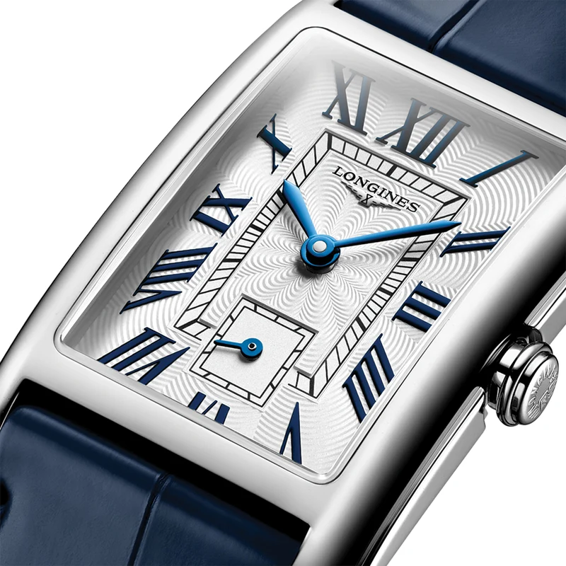 DolceVita Quartz 37mm - Silver "Flinqué" on Leather Strap