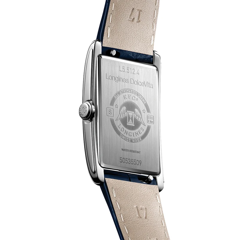 DolceVita Quartz 37mm - Silver "Flinqué" on Leather Strap
