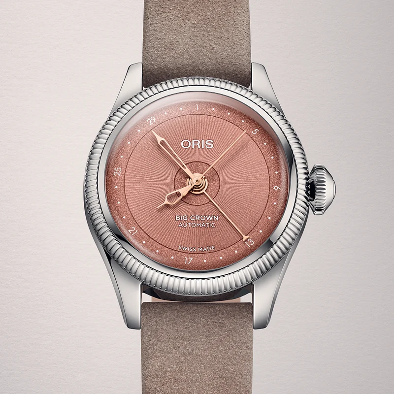 Big Crown Pointer Date 29mm - Pink on Leather Strap