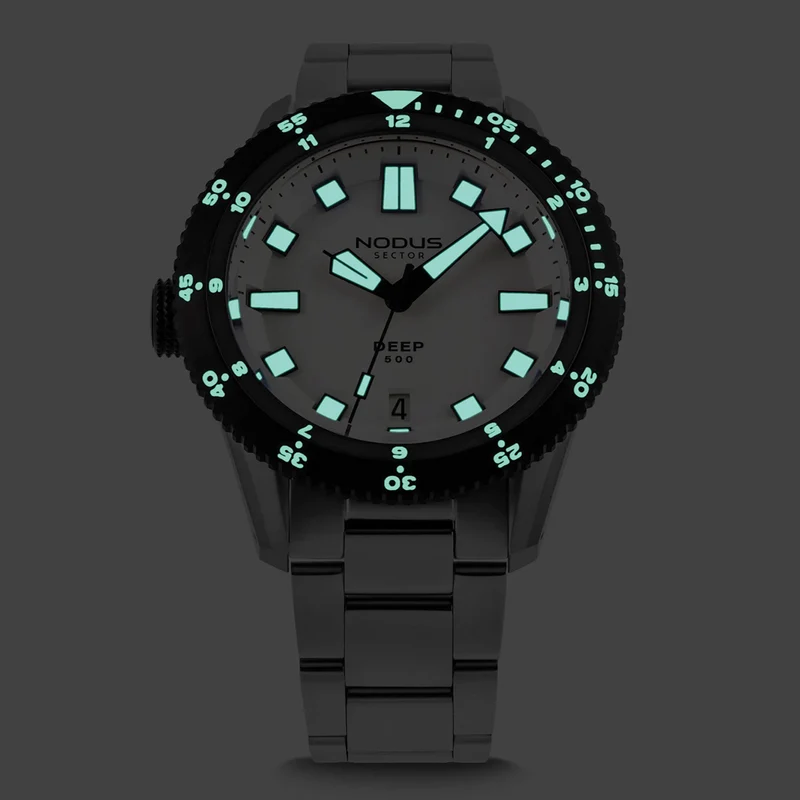 Sector Deep Polar Destro 38mm - White on Bracelet