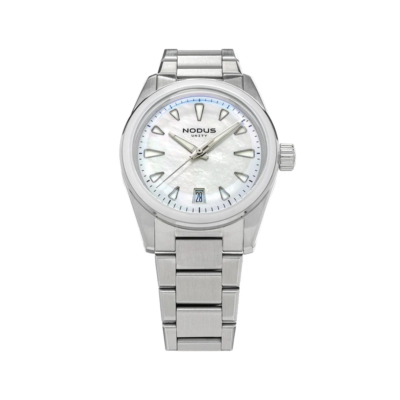 Unity Pearl White 36.5mm - White on Bracelet