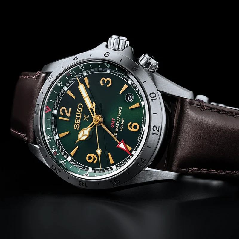 HBC007 Prospex Land 39.5mm - Green on Leather Strap