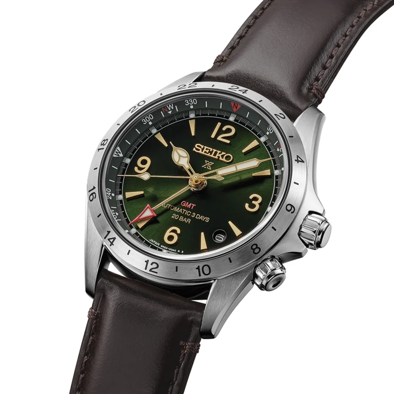 HBC007 Prospex Land 39.5mm - Green on Leather Strap