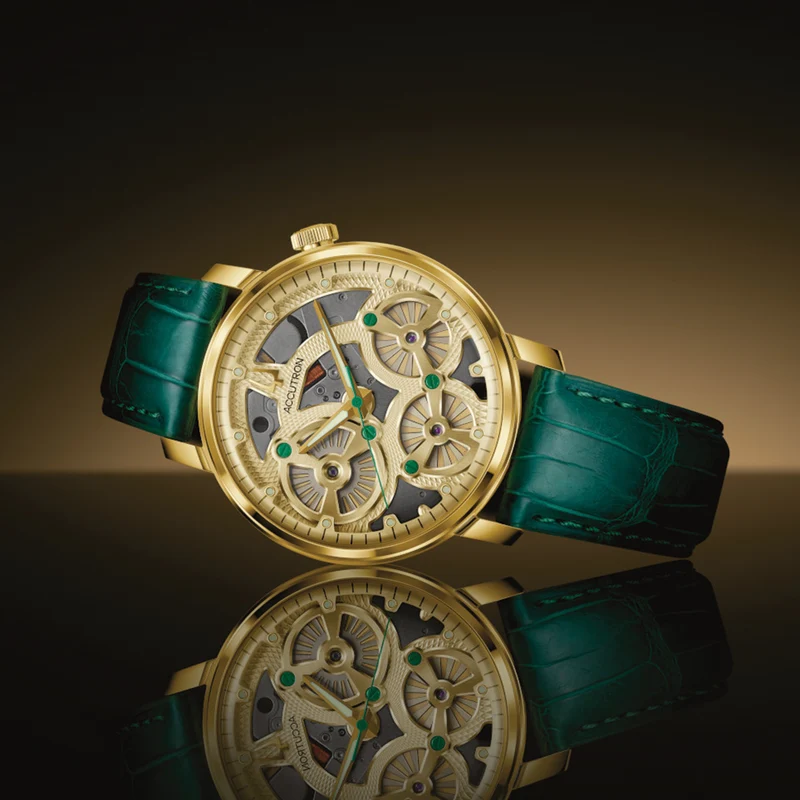 Spaceview Evolution 43.5mm - Champagne on Leather Strap