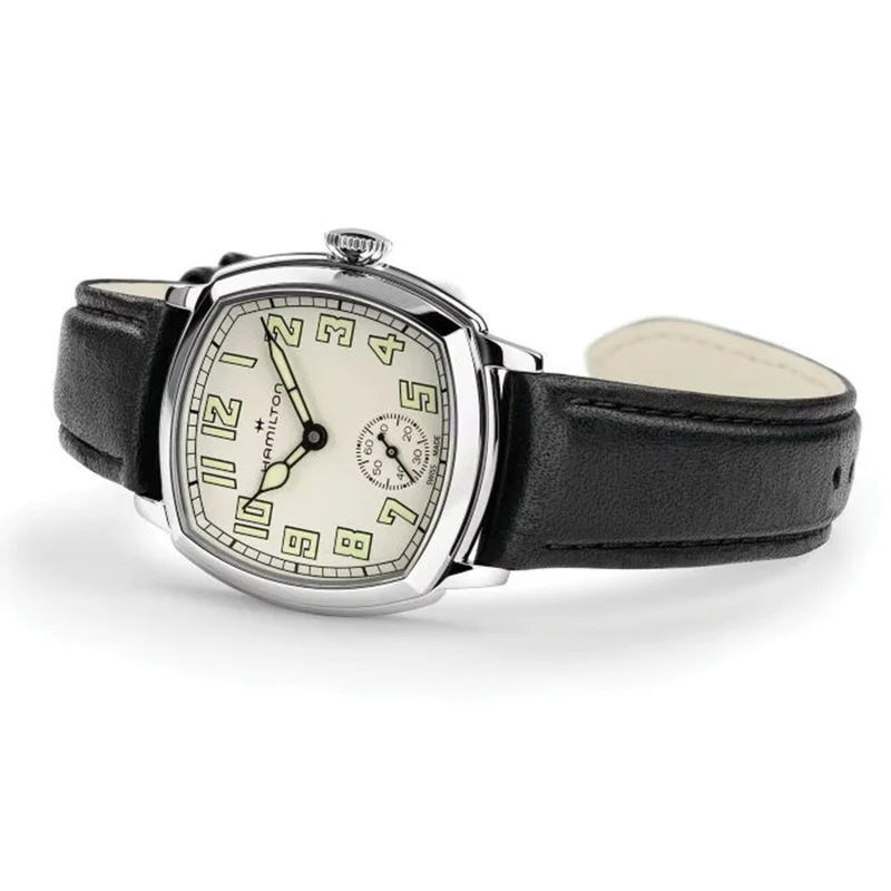 American Classic Cushion Mechanical 30mm - Beige on Leather Strap