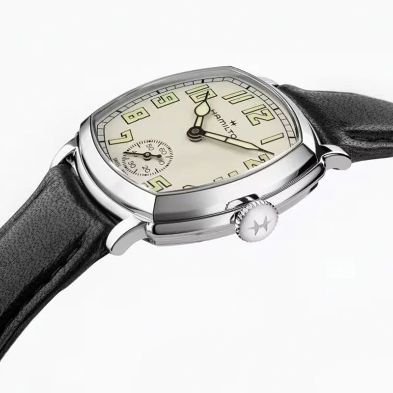 American Classic Cushion Mechanical 30mm - Beige on Leather Strap