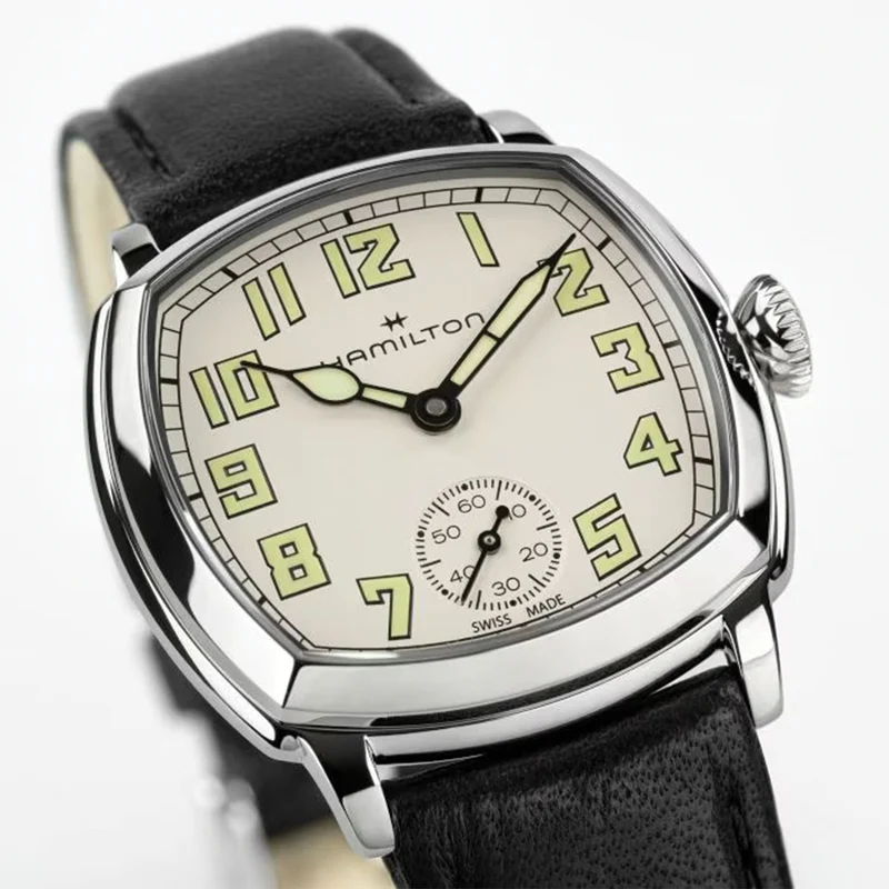 American Classic Cushion Mechanical 30mm - Beige on Leather Strap