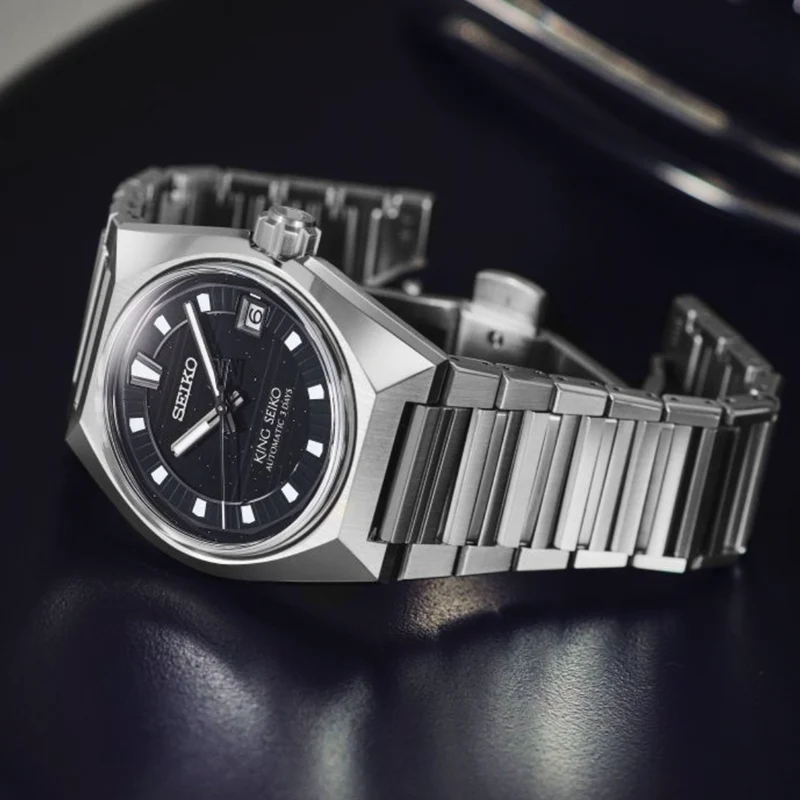 HKF005 King Seiko VANAC 41mm - Black on Bracelet