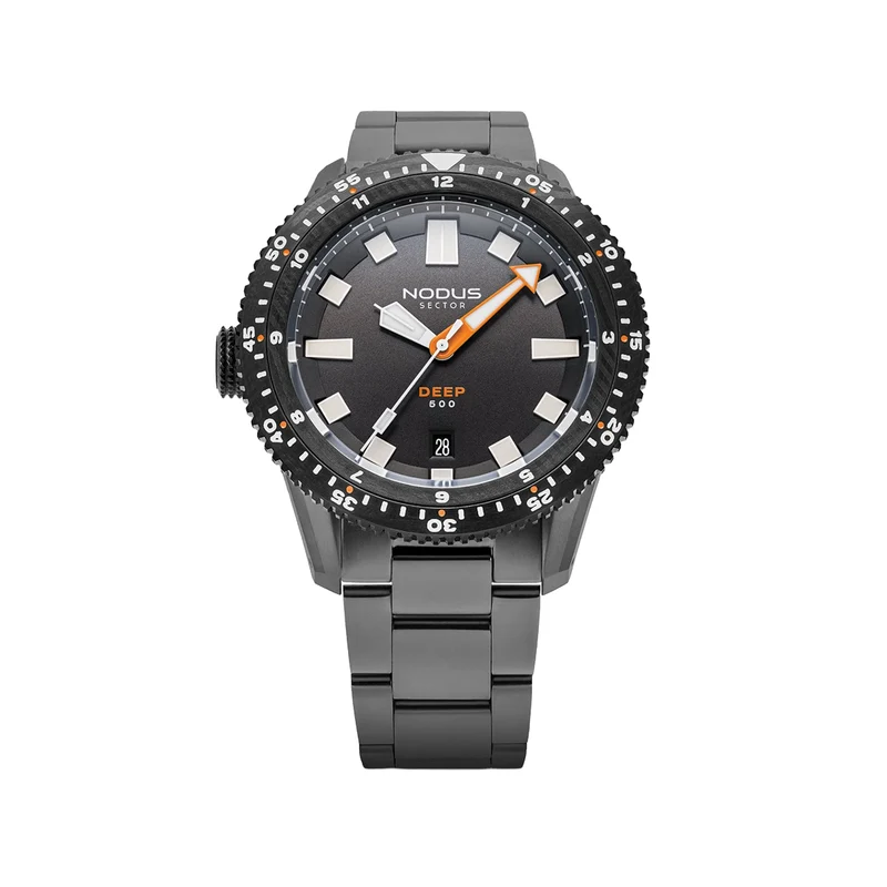 Sector Deep Damascus DLC 38mm - Grey on Bracelet