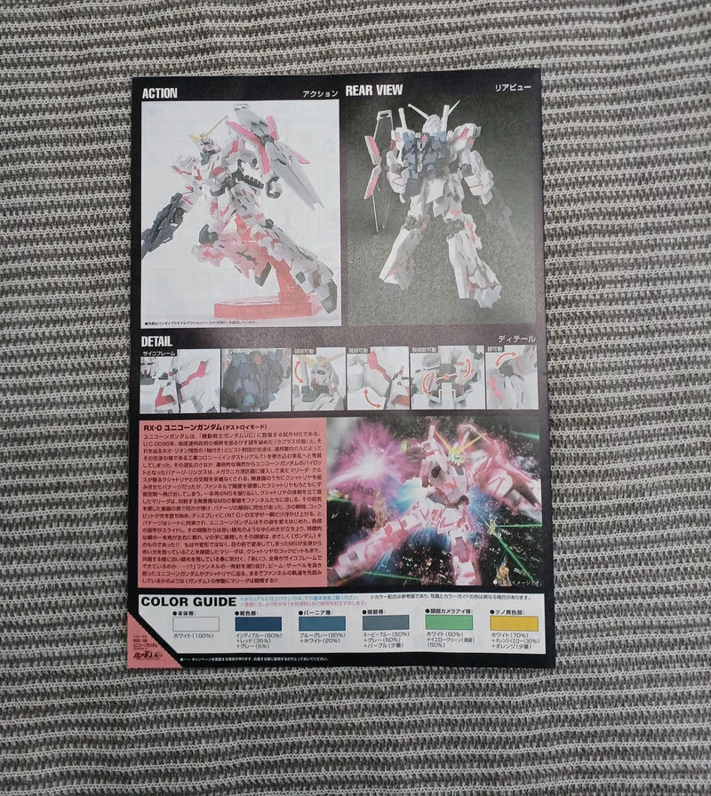 Bandai Plastikmodell 1/144 Unicorn Gundam Destroy Mode