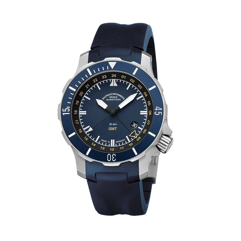 Seebataillon GMT 45mm - Blue on Rubber Strap
