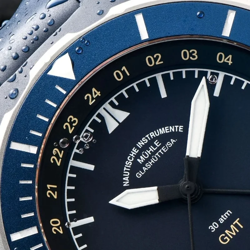 Seebataillon GMT 45mm - Blue on Rubber Strap