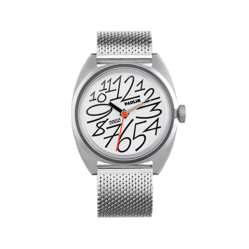 Oh No Quartz Monochrome 35mm - White on Bracelet