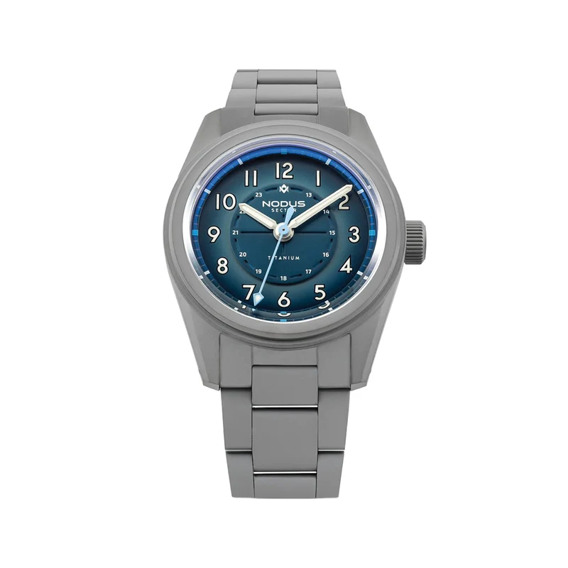 Sector II Field Titanium Marina 38mm - Blue on Bracelet