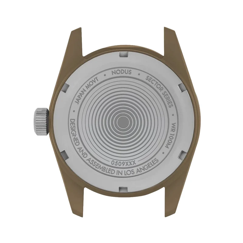 Sector II Field Titanium FDE 38mm - Brown on Rubber Strap