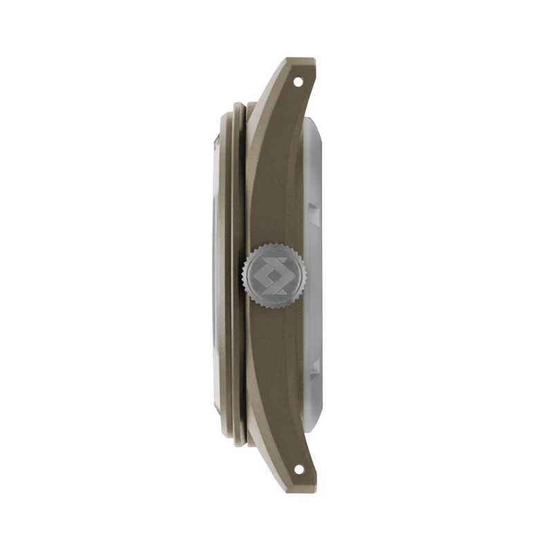 Sector II Field Titanium FDE 38mm - Brown on Rubber Strap