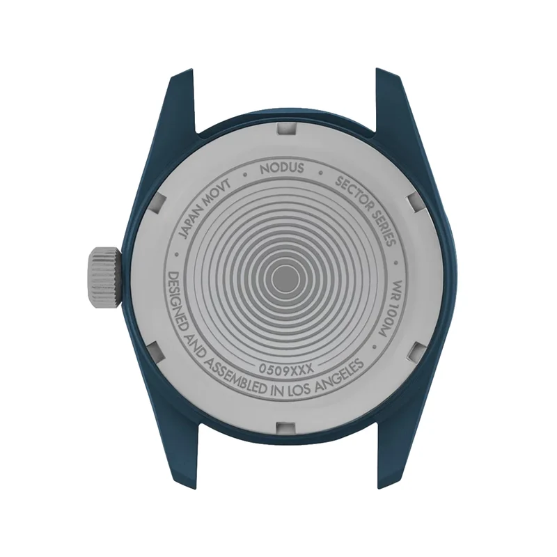 Sector II Field Titanium Dusk 38mm - Blue on Rubber Strap